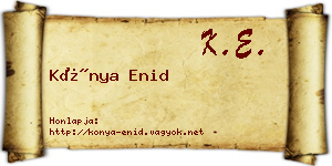 Kónya Enid névjegykártya